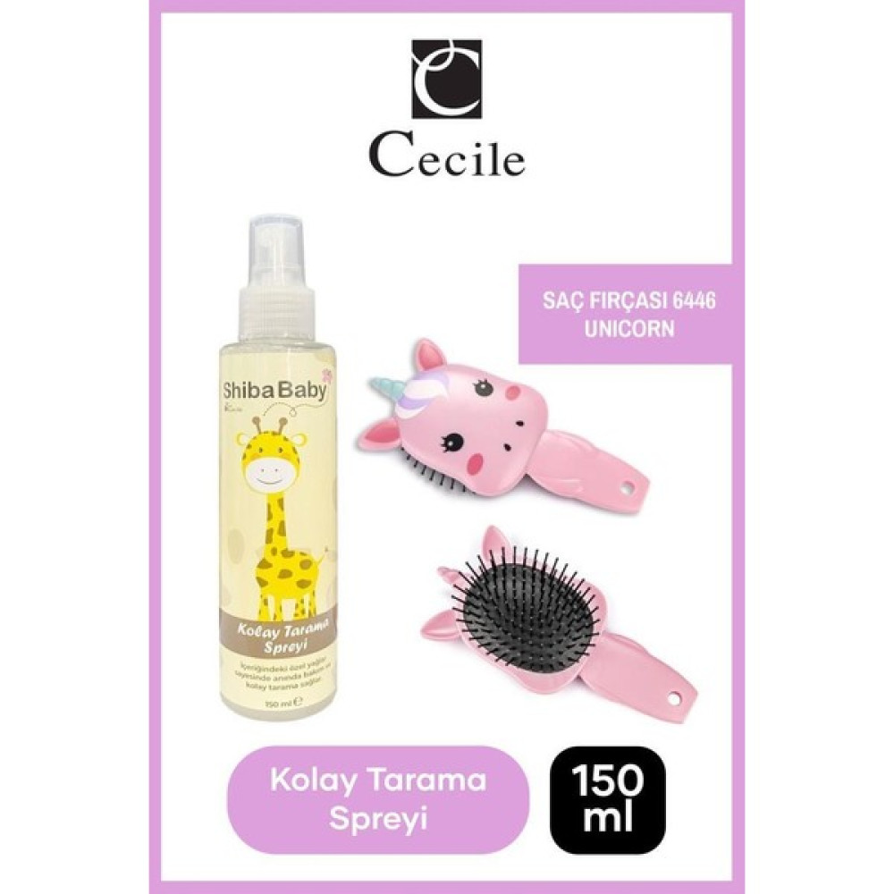 Cecile Shiba Baby Zürafaa Kolay Saç Açma Unicorn Fırça Saç Tarama Set Saç Bakım Maskeleri & Serumlar & Spreyler Fiyatı