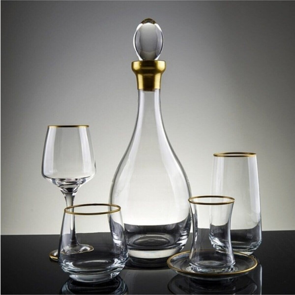 Cedric Home Gold Yaldızlı 6 Kişilik 31 Parça Su Takımı Fincan / Bardak / Kahve Takımı Fiyatı