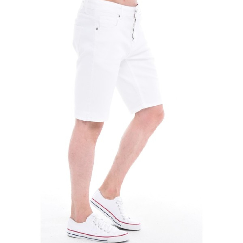 Cedy Denım Erkek Beyaz Kot Şort Slim Fit Jean Şort C342 Erkek Şort Fiyatı