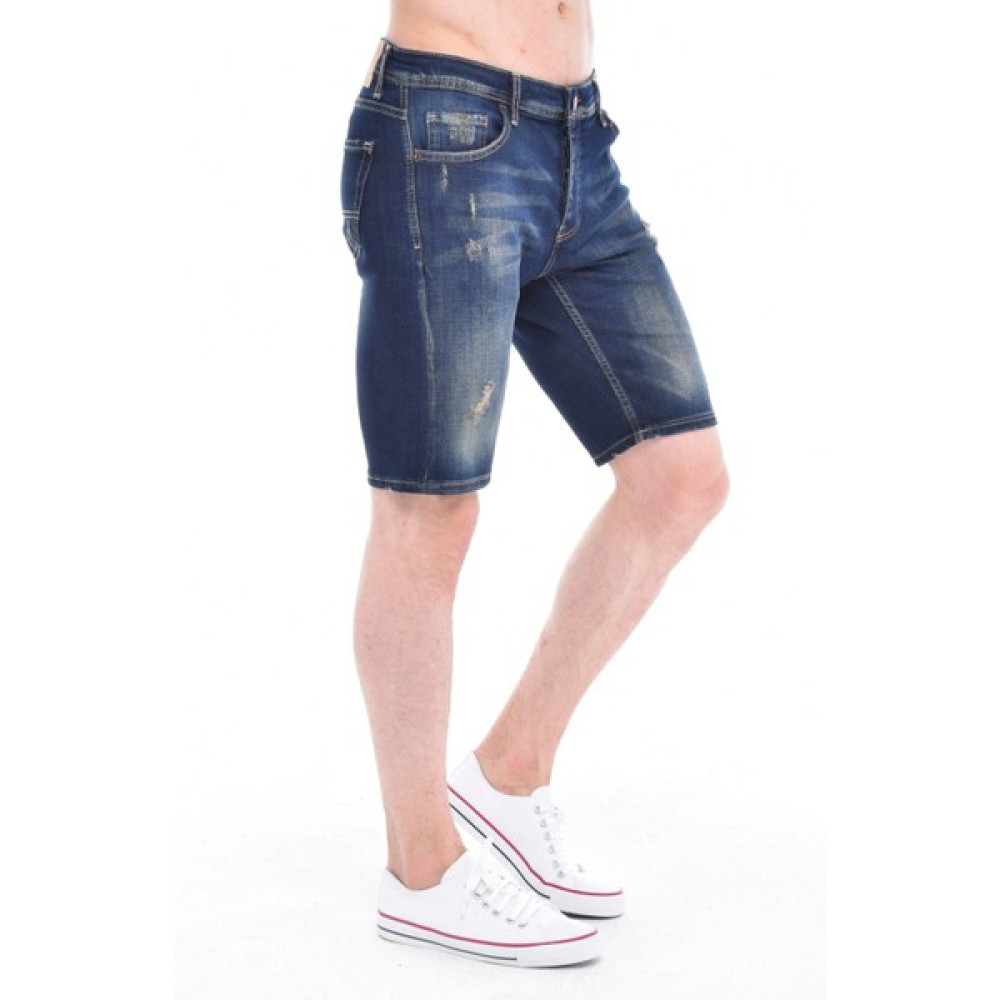 Cedy Denım Erkek Bursa Mavi Yıpratmalı Kot Şort Slim Fit Jean Şort C342 Erkek Şort Fiyatı