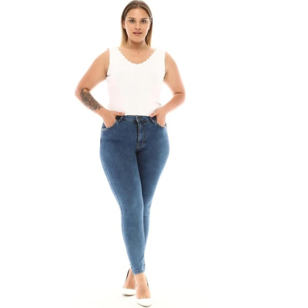 Cedy Denim Kadın Yüksek Bel Skinny Fit Jeans Büyük Beden Kot Pantolonc597 Bayan Jeans / Kot Pantolon Fiyatı