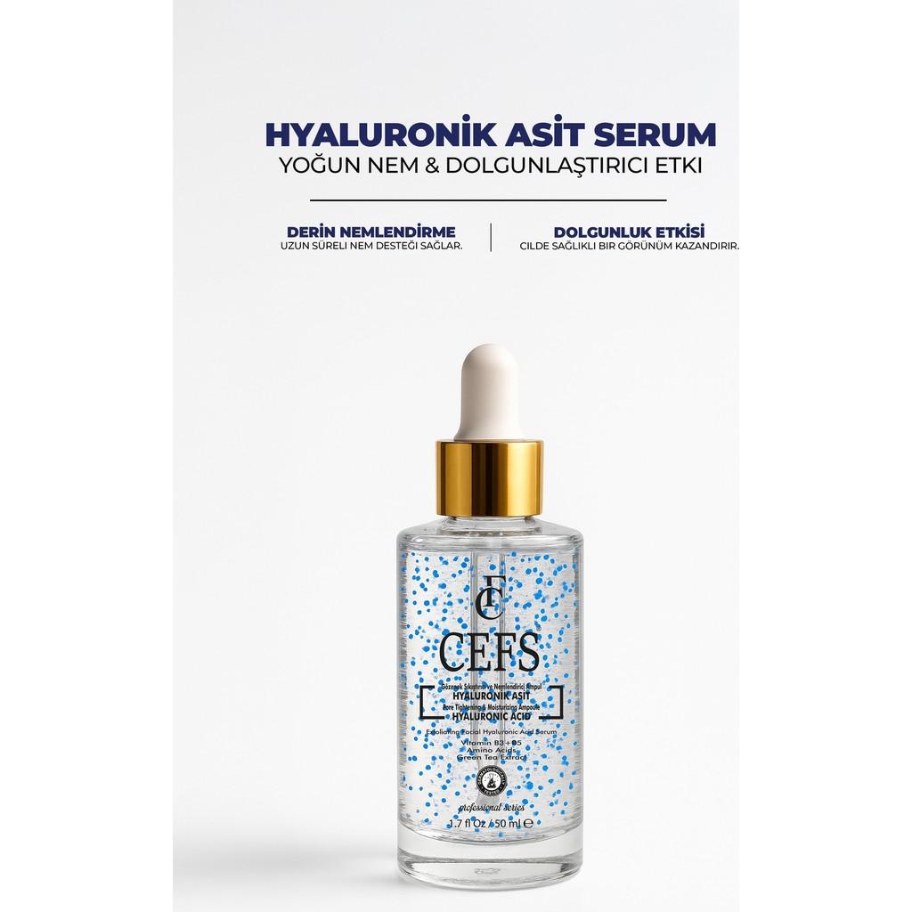 Cefs Hyaluronik Asit Ampul Nemlendirici & Canlandırıcı Gözenek Sıkılaştırıcı Yoğun Nem Bomba Serumu 50 ml Diğer Fiyatı