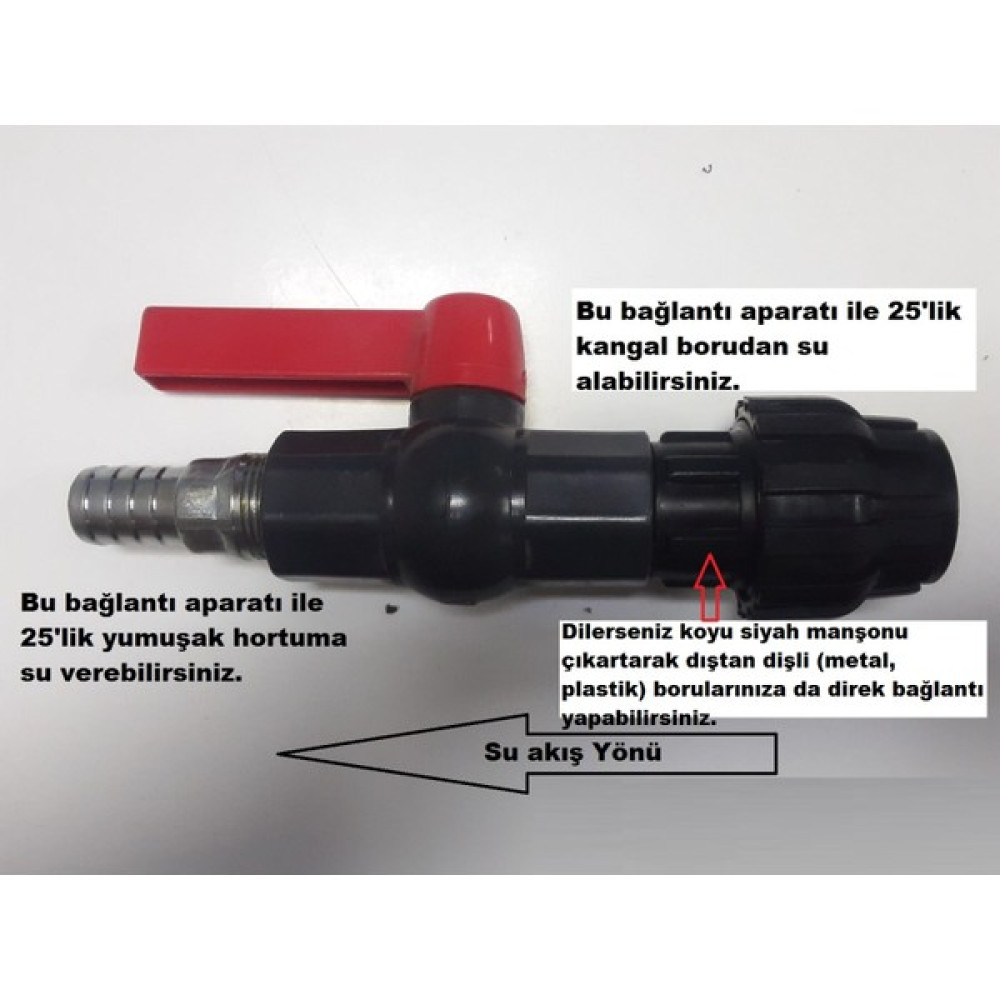 Cegel Ziraat Pvc Içten Dişli ve 20'lik Kangal Boru Uyumlu 1/2 Inç Küresel Vana Bahçe Malzemeleri Fiyatı