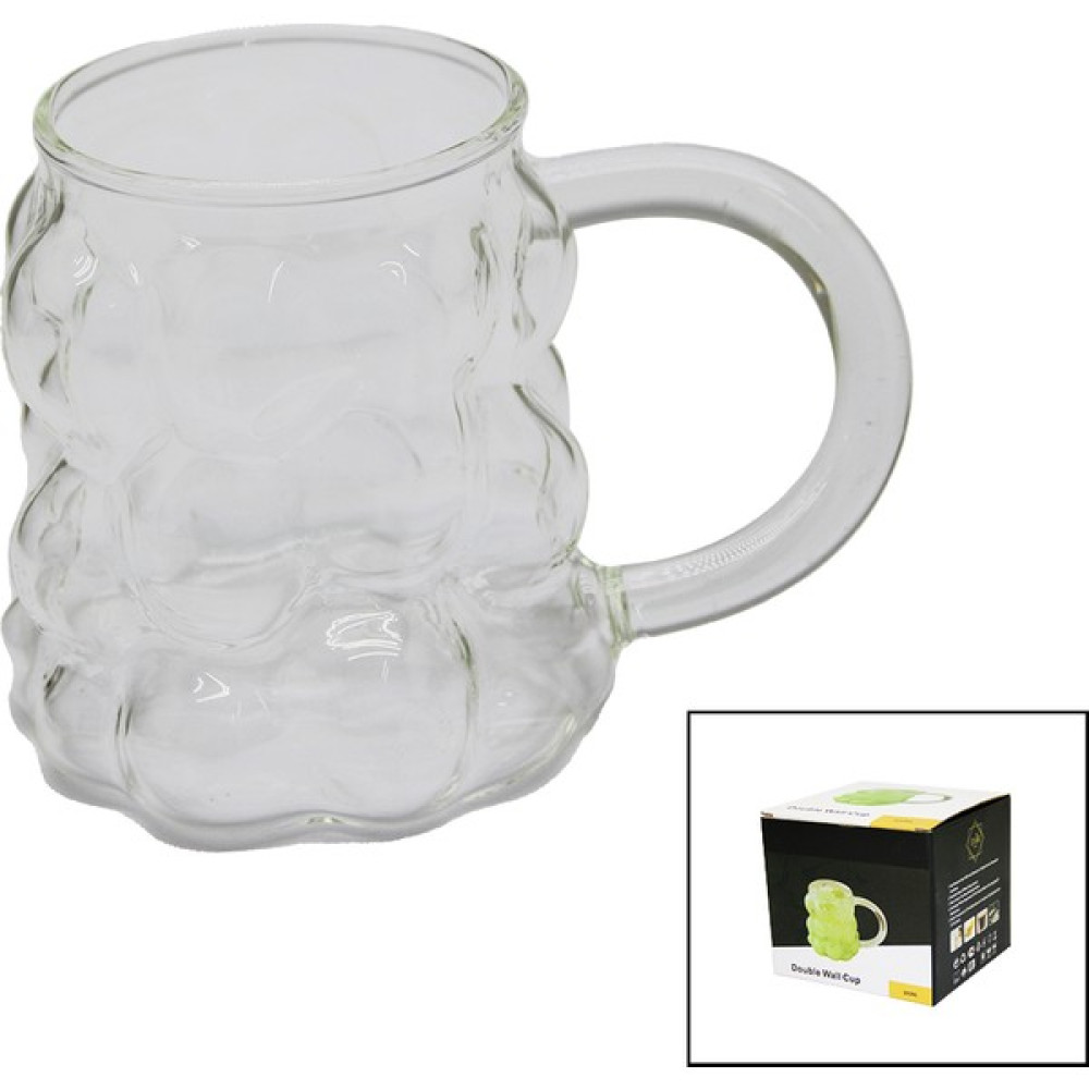 Cekave Kabarcıklı - Cam Kupa Bardak 300 Ml Termisil - Isıya Dayanıklı - Siyah Fincan / Bardak / Kahve Takımı Fiyatı