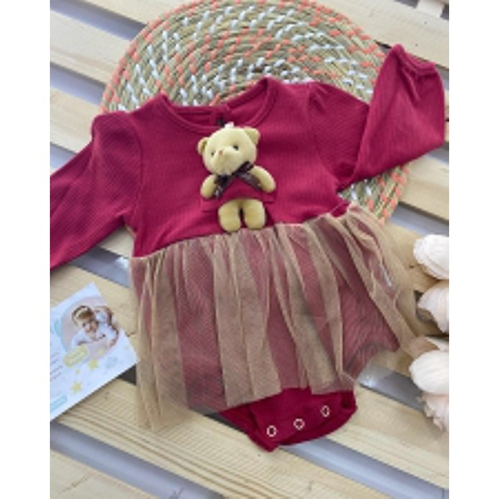 Çekik Bebek Kız Bebek Ayıcıklı Badili Tütü Elbise Hediyelik Bayramlık Elbise Kız Çocuk Elbise Fiyatı