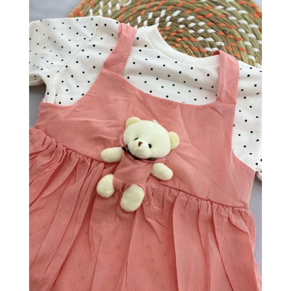 Çekik Bebek Kız Çocuk Elbise Salopet Elbise Ayıcıklı Elbise Kız Çocuk Elbise Fiyatı