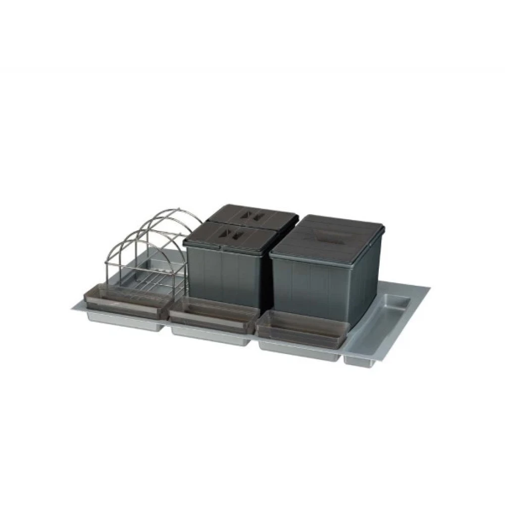 Cekmece Ici Tasiyici Unite Manuel 900Mm 16+16Lt Antrasit Çöp Kovaları Fiyatı