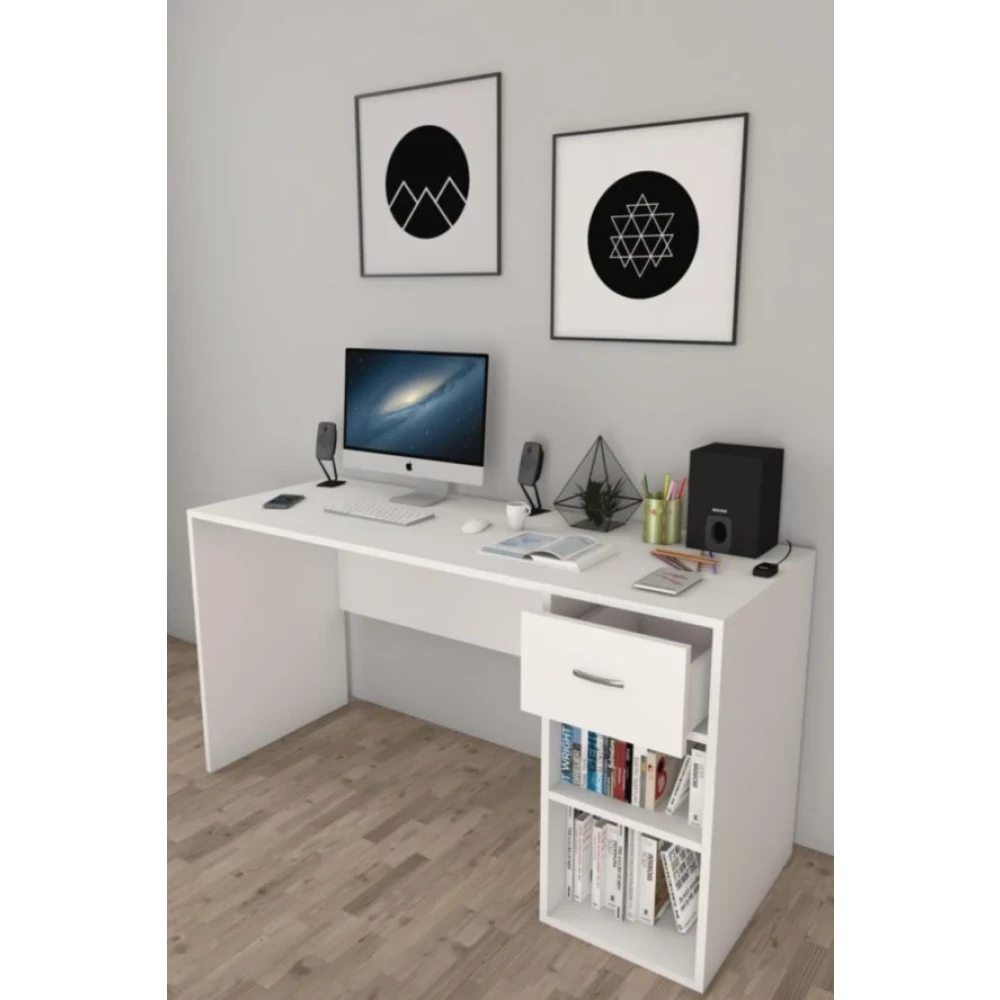 Çekmeceli Kitaplıklı Mdf Çalışma Masası Çalışma Masası Fiyatı
