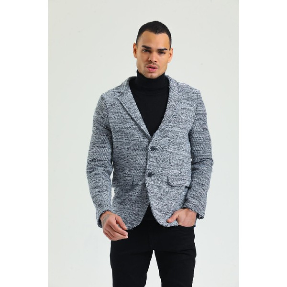 Cekmon Erkek Slim Fit Çok Cepli Düğmeli Astarsız Örme Blazer Rahat Ceket Erkek Ceket Fiyatı