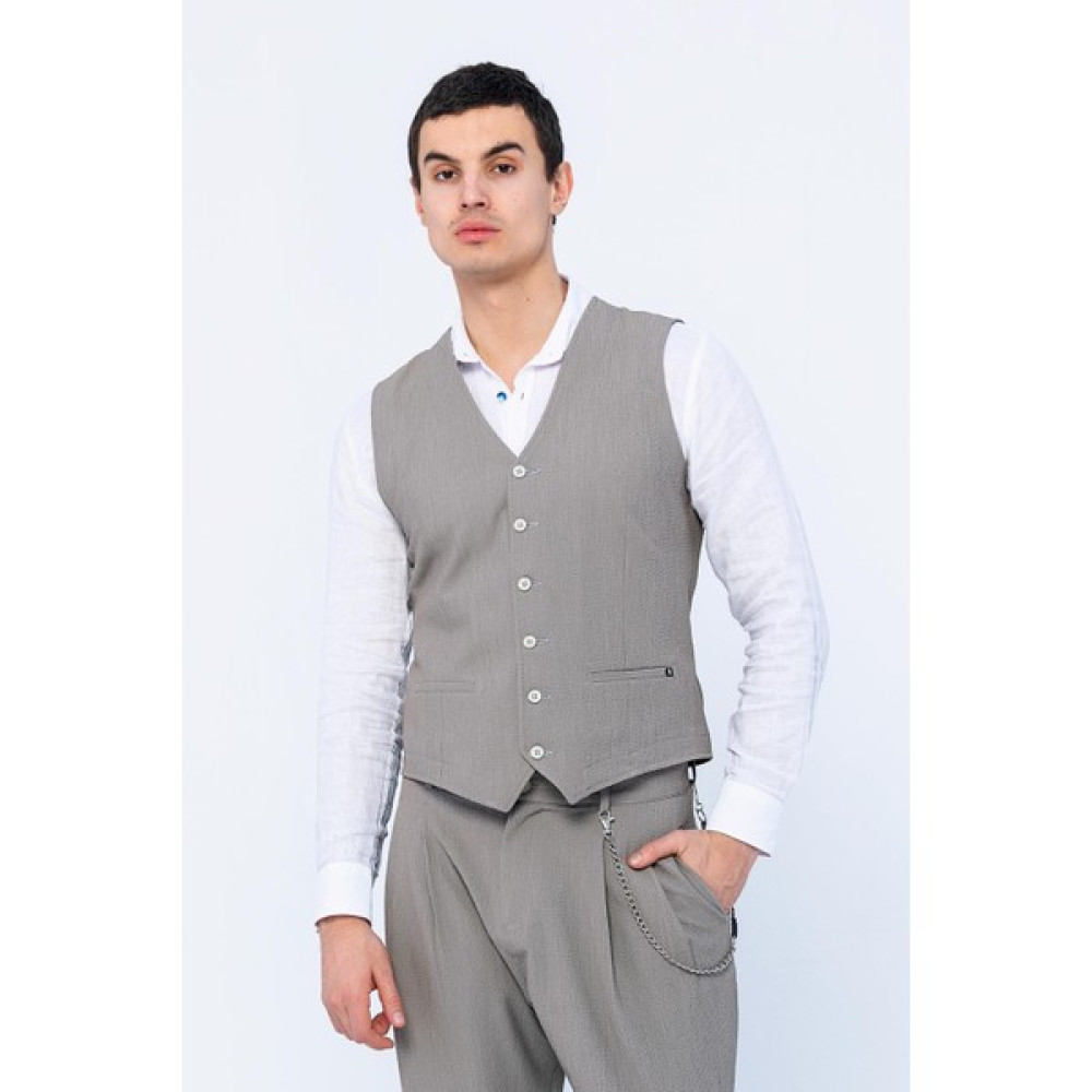 Cekmon Erkek Slim Fit Düğmeli Cepli Bürümcük Kumaş Klasik Yelek Erkek Yelek Fiyatı
