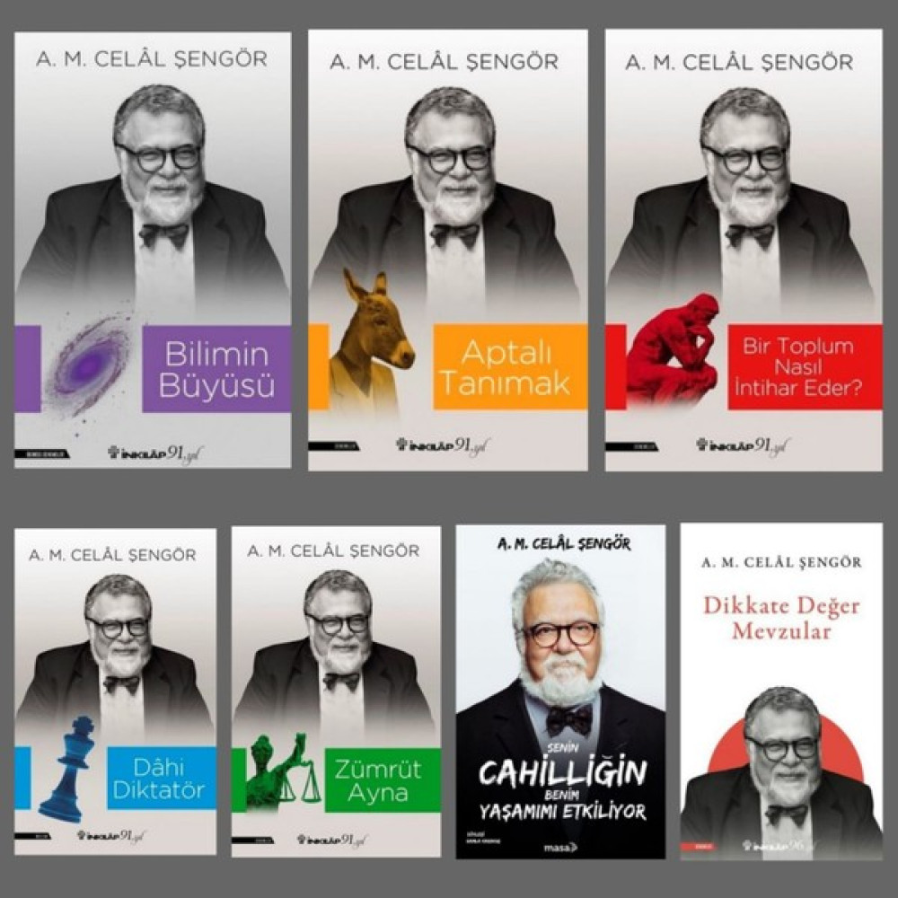 Celal Şengör 7'li Kitap Seti ( Zümrüt Ayna + Dahi Diktatör + Bir Toplum Nasıl Intihar Eder? + Aptalı Tanımak +Bilimin Büyüsü + Dikkate Değer Mevzul... Roman Fiyatı
