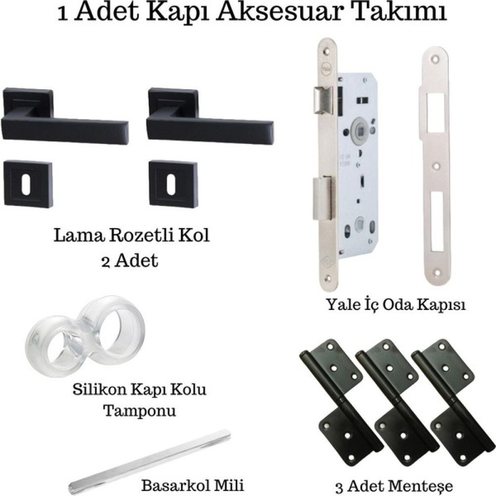 Çelebi Kare Rozetli Lama Iç Oda Kapı Kolu Takımı (Kilit + Menteşe Dahil) Oto, Bahçe, Yapı Market Fiyatı