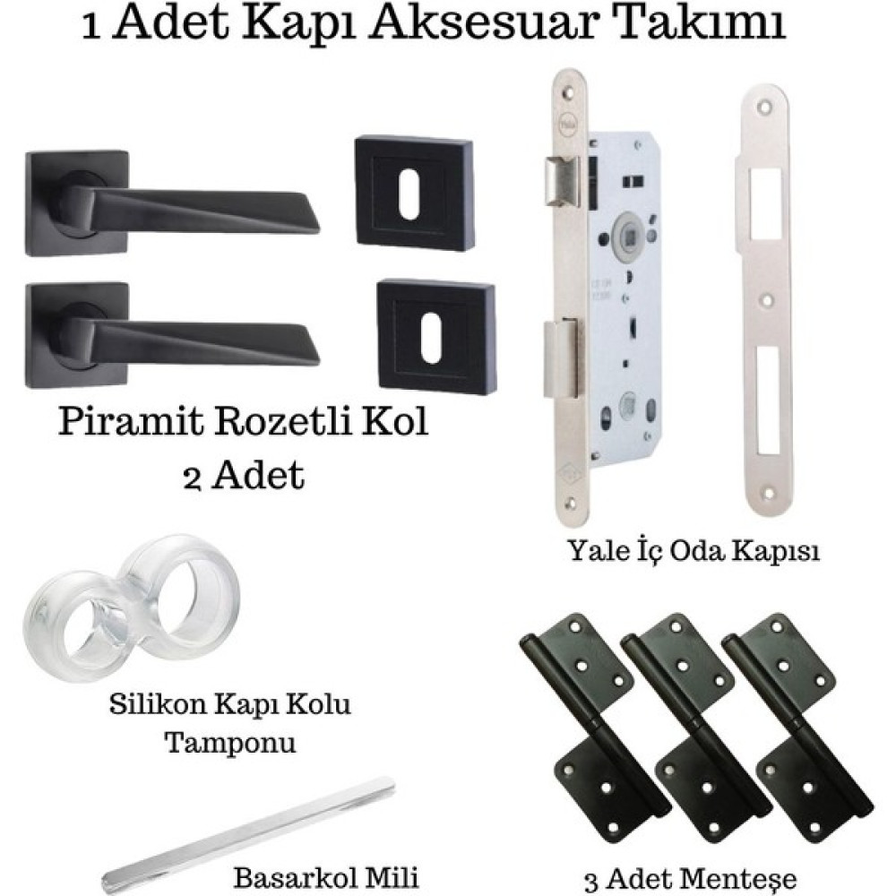 Çelebi Kare Rozetli Piramit Iç Oda Kapı Kolu Takımı (Kilit + Menteşe Dahil) Oto, Bahçe, Yapı Market Fiyatı