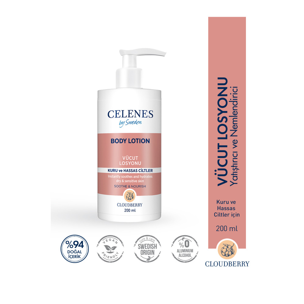 Celenes By Sweden Parfümsüz Vücut Losyonu 200 ml Vücut Losyonu ve Nemlendiricileri Fiyatı