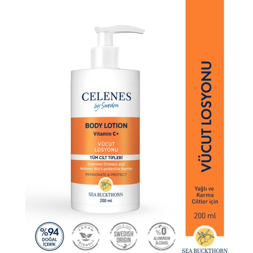 Celenes By Sweden Sea Buckthorn Vucut Losyonu 200 ml Nemlendiriciler Fiyatı