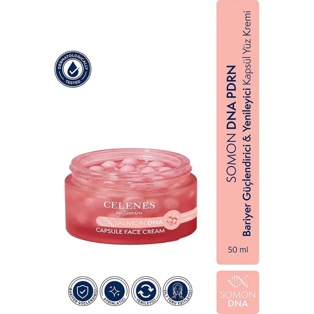 Celenes By Sweden Somon DNA PDRN Bariyer Güçlendirici & Yenileyici Kapsül Yüz Kremi, 50 ml Diğer Fiyatı