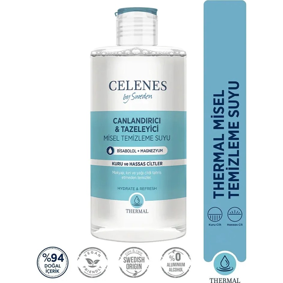 Celenes By Sweden Thermal Misel Temizleme Suyu Kuru/hassas Ciltler 400 ml Diğer Fiyatı