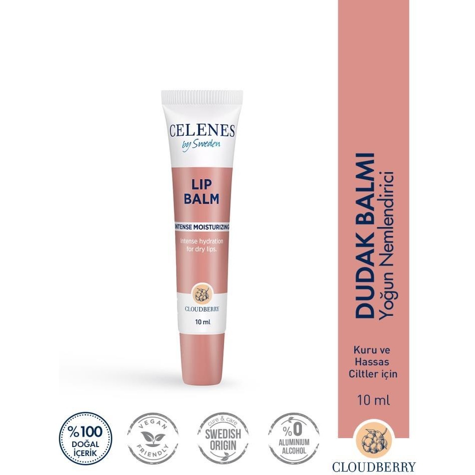 Celenes By Sweden Yoğun Nemlendirici Cloudberry Dudak Balmı 10 ml Vegan Özellikli Diğer Fiyatı