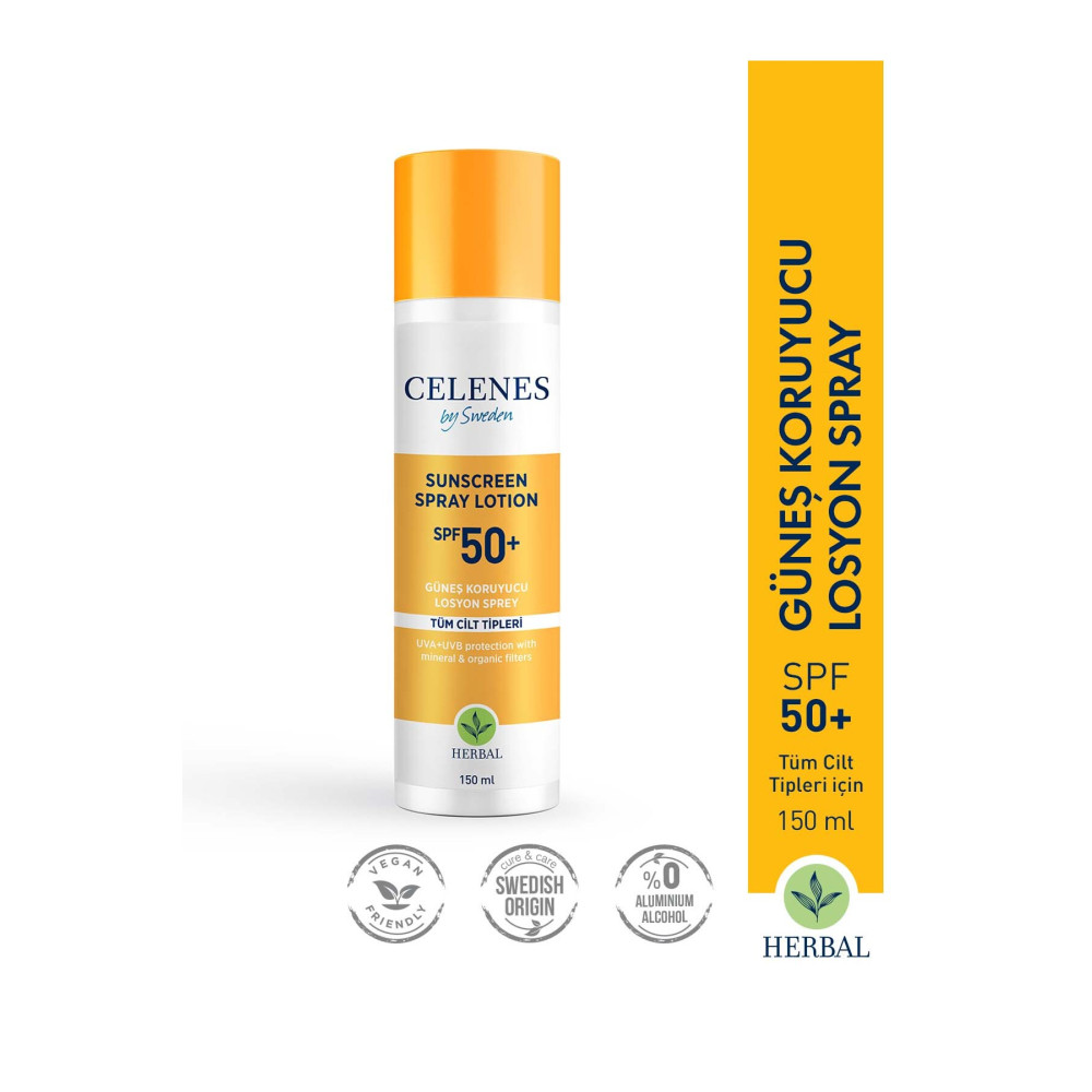 Celenes Herbal Güneş Koruyucu Losyon Spray 50 Spf Güneş Kremleri ve Losyonları Fiyatı