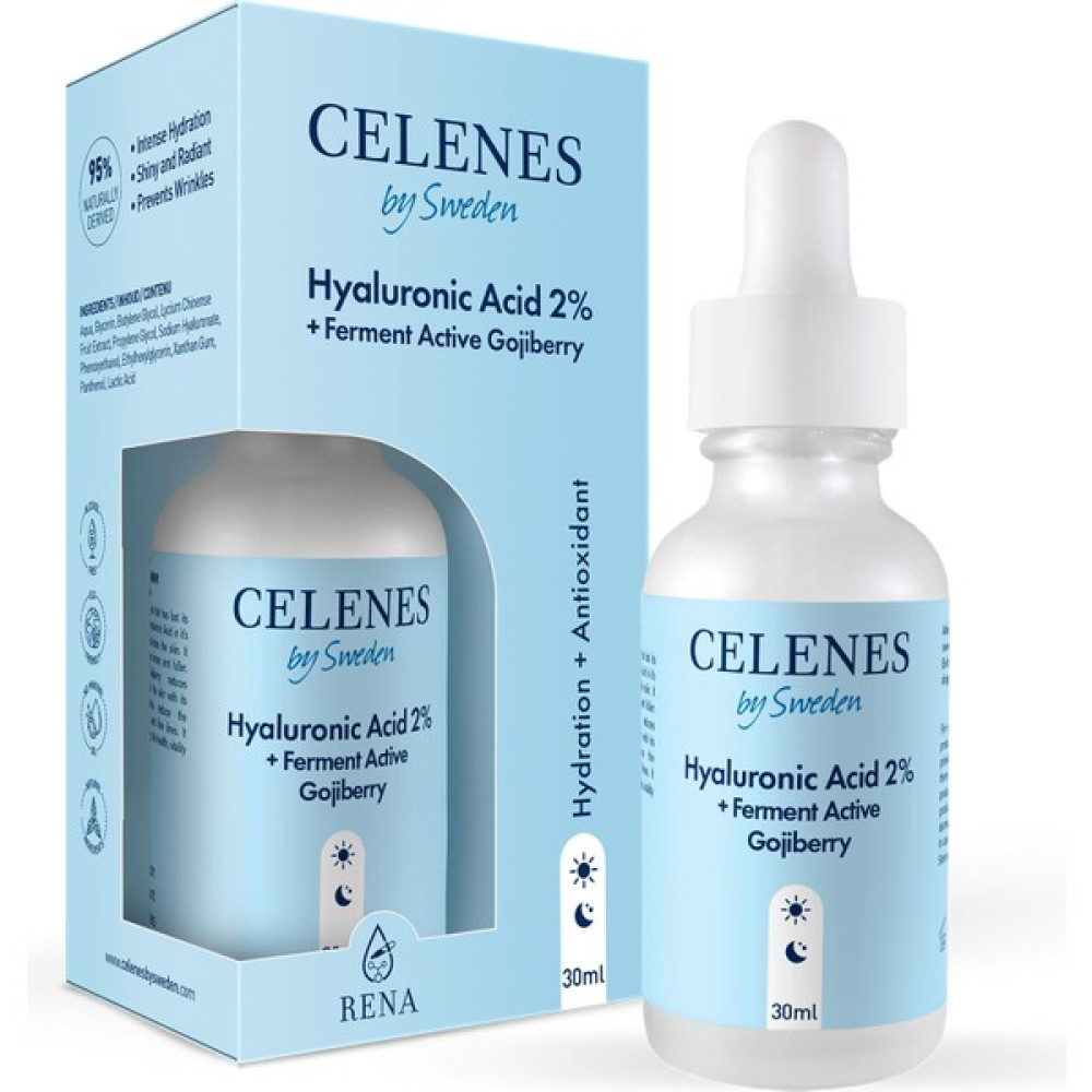 Celenes Hyaluronic Acid + Ferment Active Gojiberry Yüz Serumu 30 ML Anti-Aging / Yaşlanma Karşıtı Fiyatı