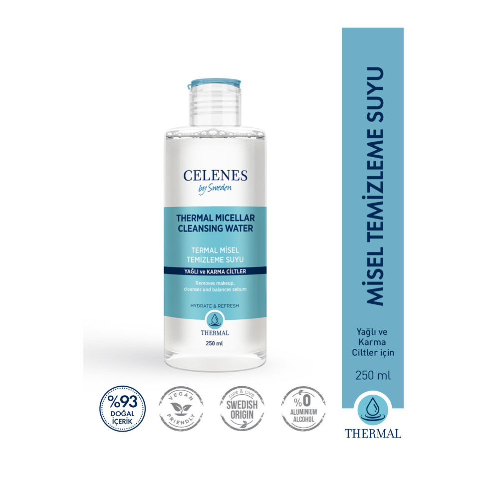Celenes Thermal Misel Temizleme Suyu 250ml Yağlı Ve Karma Ciltler Cilt Temizleme ve Peeling Fiyatı
