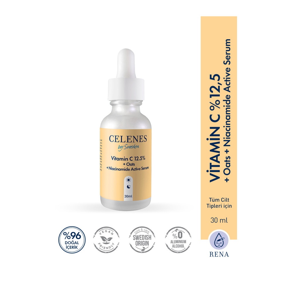 Celenes Vitamin C 12.5% + Oats + Niacinamide Active Yüz Serum Cilt ve Yüz Bakımı Fiyatı