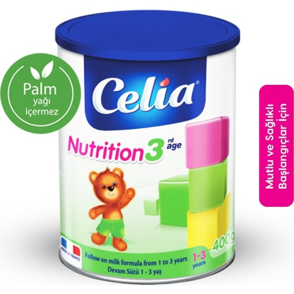Celia Nutrition 3 Devam Sütü 400 gr - 1-3 Yaş Bebek Mamaları Fiyatı