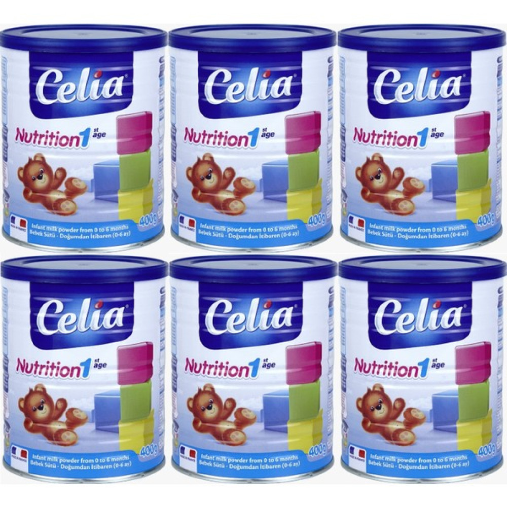 Celia Nutrition No:1 400GR Bebek Sütü Doğumdan Itibaren (0-6 Ay) (6 Lı Set) - Hediyesiz Bebek Beslenme Gereçleri Fiyatı