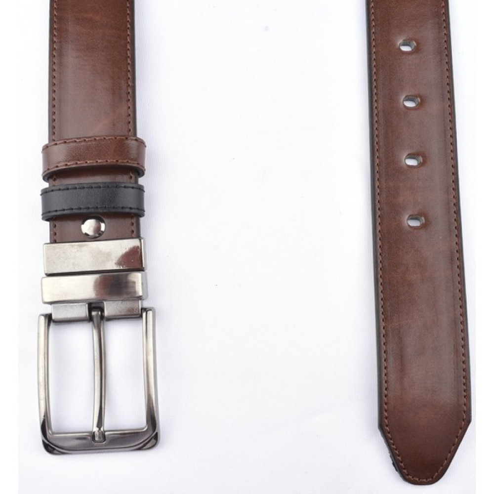 Çelik 3060- 4 cm Çift Taraflı Suni Deri KEMER/SİYAH-KAHVE/120 Erkek Kemeri Fiyatı