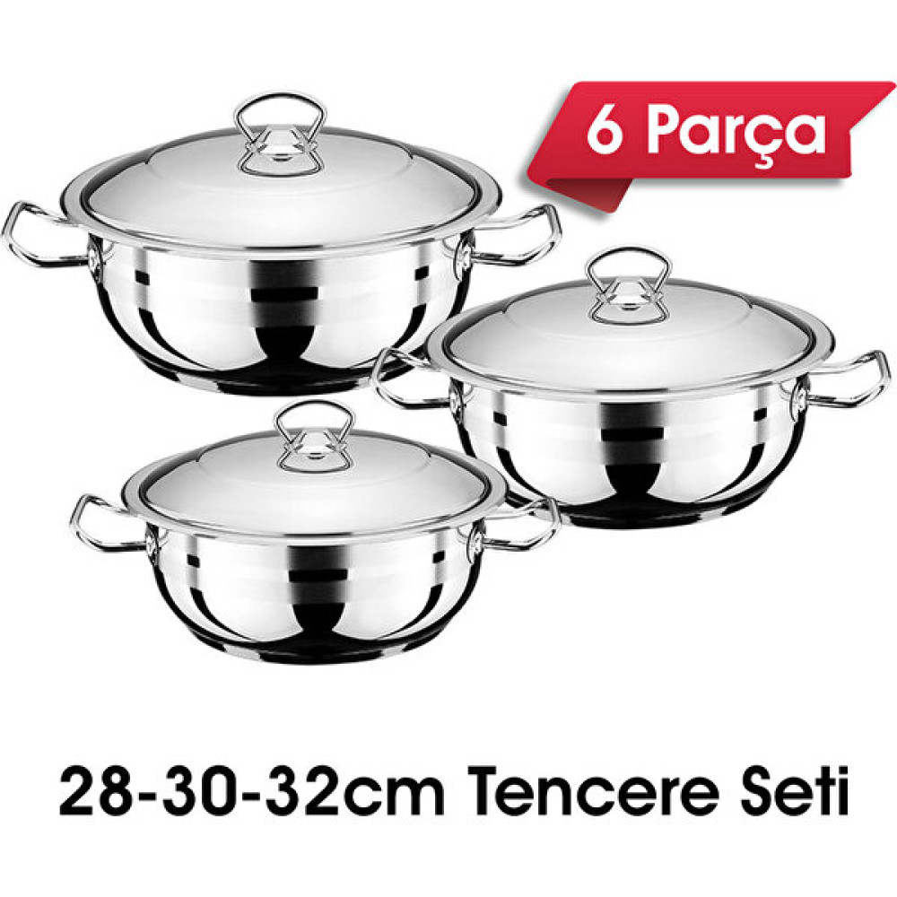 Çelik Karnıyarık Tencere Seti Royal Neptün 28-30-32 cm Tencereler Fiyatı