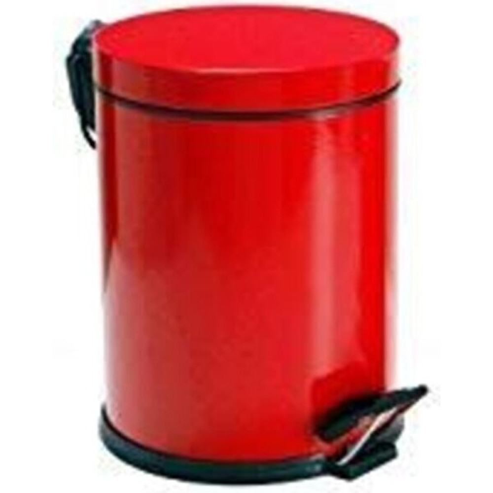 Çelik Metal 5 Litre Pedallı Çöp Kovası Çöp Kutusu Kırmızı Çöp Kovaları Fiyatı