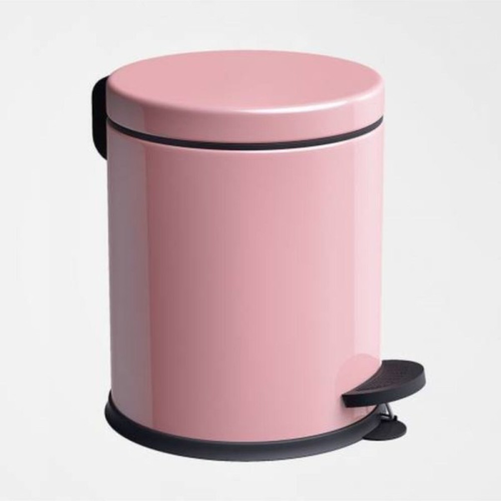Çelik Metal 5 Litre Pedallı Çöp Kovası Çöp Kutusu Pembe Çöp Kovaları Fiyatı