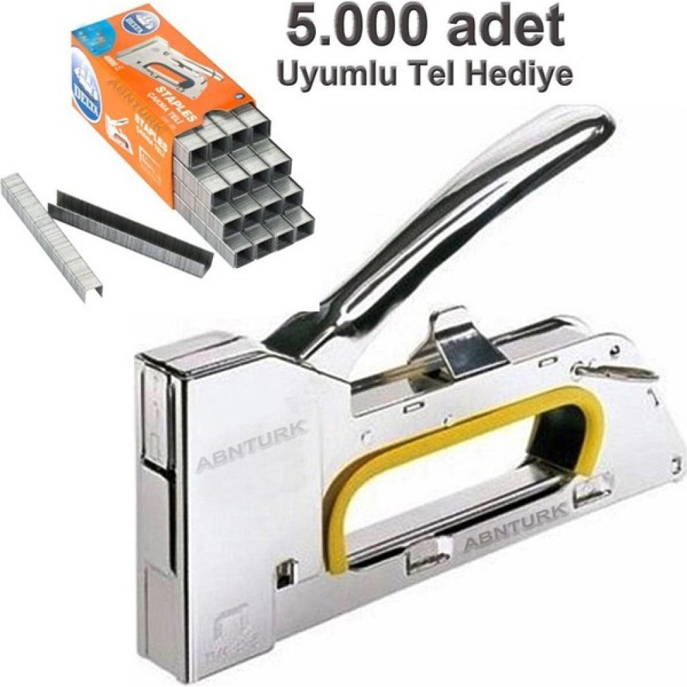 Çelik Mobilyacı Zımba Makinesi 5000 Adet Çakma Teli Hediyesi ile Manuel Döşemeci Zımbalama Seti - yok Yedek Parça - Elektrikli El Aletleri Fiyatı