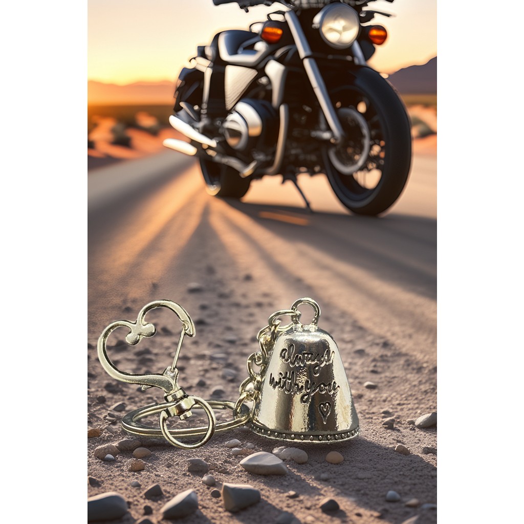 Çelik Motor Şans Çanı Guardian Bell Her Zaman Yanındayım Model Anahtarlıklı Motosiklet Luck Bell - Gri Diğer Fiyatı