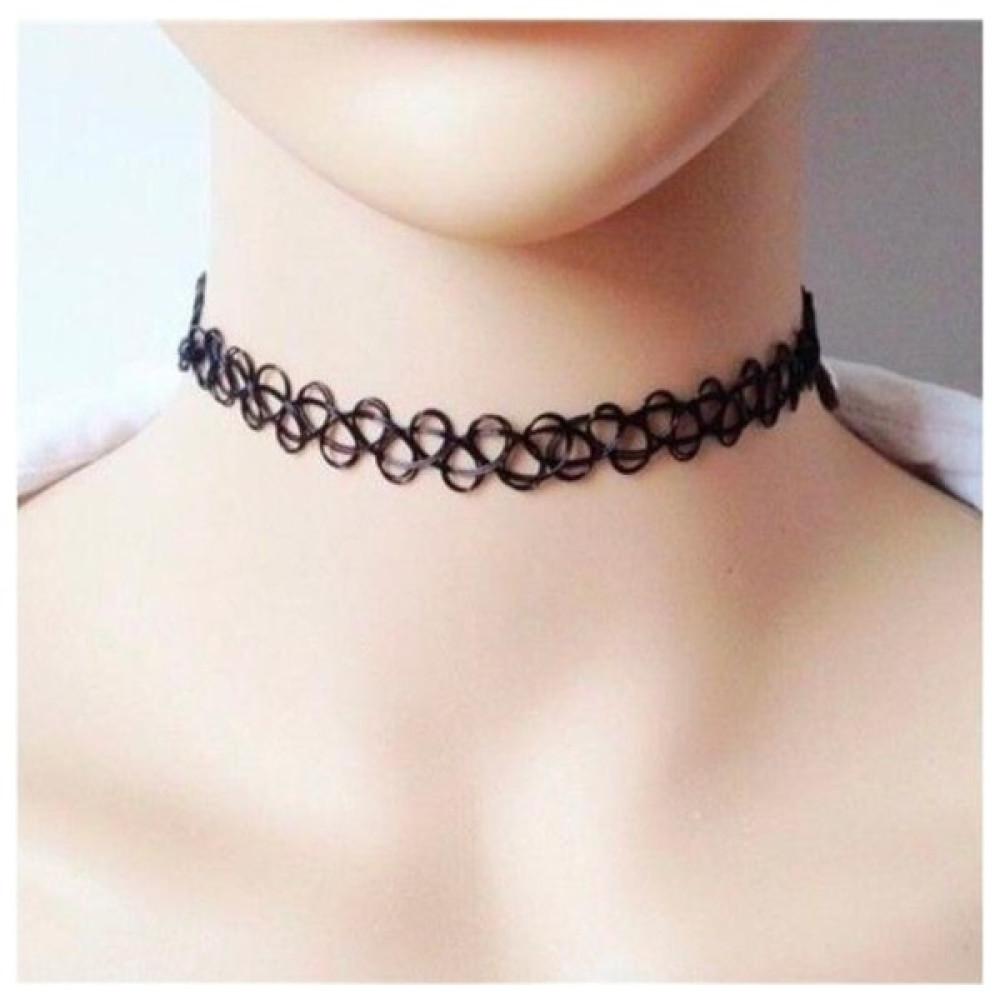 Çelik Online Tel Choker - Siyah Bijuteri Kolye Fiyatı