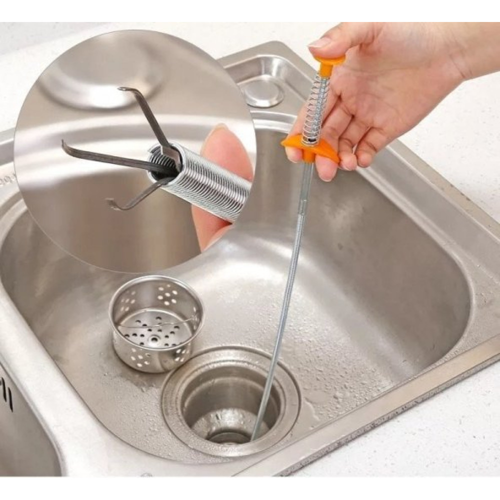 Celik Tel Yay Lavabo Acici Tikanma Onleyici Tikaniklik Acma Teli Geder Acma Aparati Sifon Fiyatı