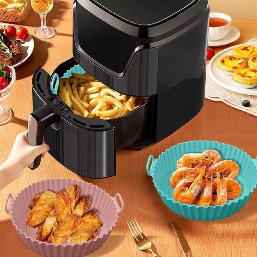 Çelikler Airfryer Silikon Pişirme Kabı Hava Fritözü Kabı - Siyah Kek Kalıpları Fiyatı