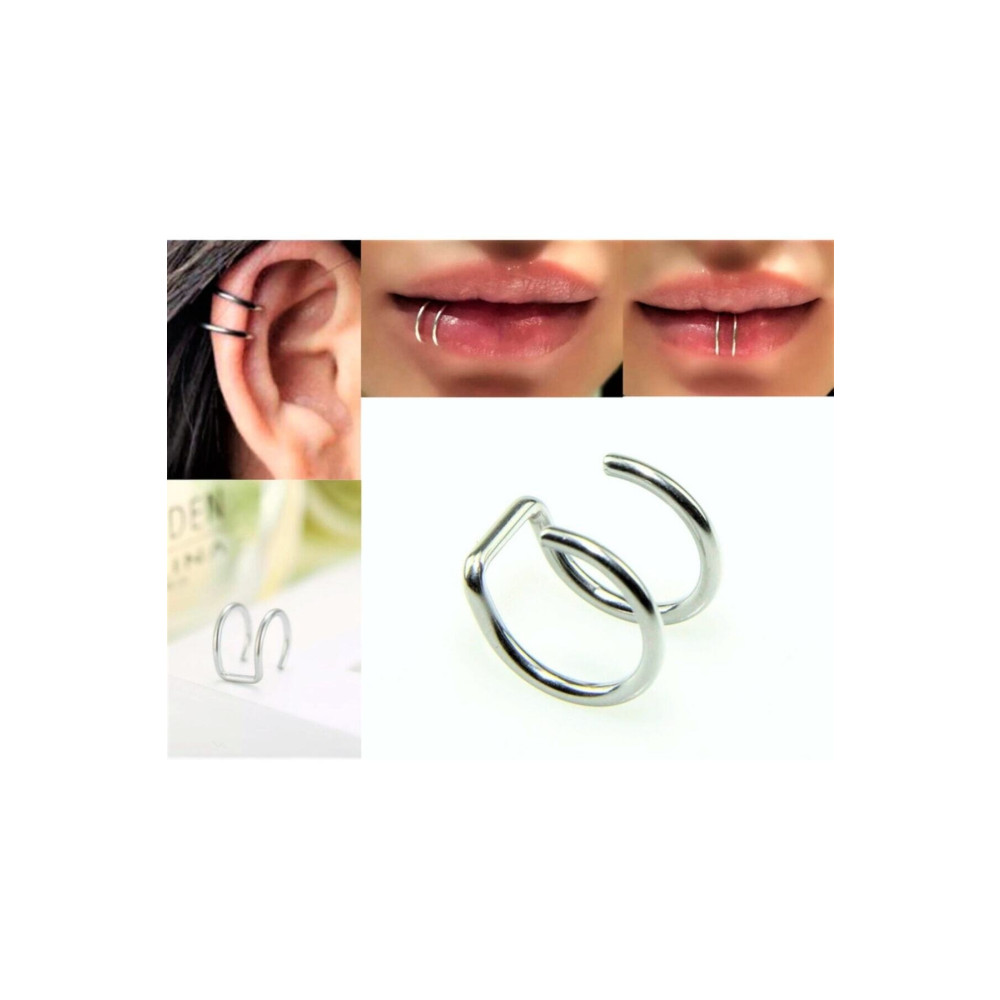 ÇELİKONLİNE Deliksiz Sıkıştırma Fake Dudak Burun Kulak Kıkırdak Septum 316l Cerrahi Çelik Altın & Gümüş Piercing Fiyatı