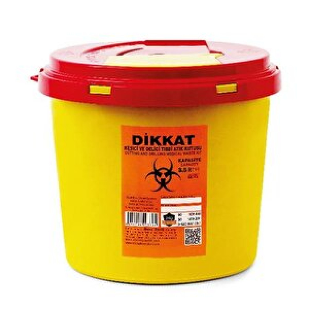Çelikpençe 10 Adet Enfekte Atık Kutusu 3,5 Lt. + Tıbbi Atık Torbası 2 Adet Çöp Kovaları Fiyatı