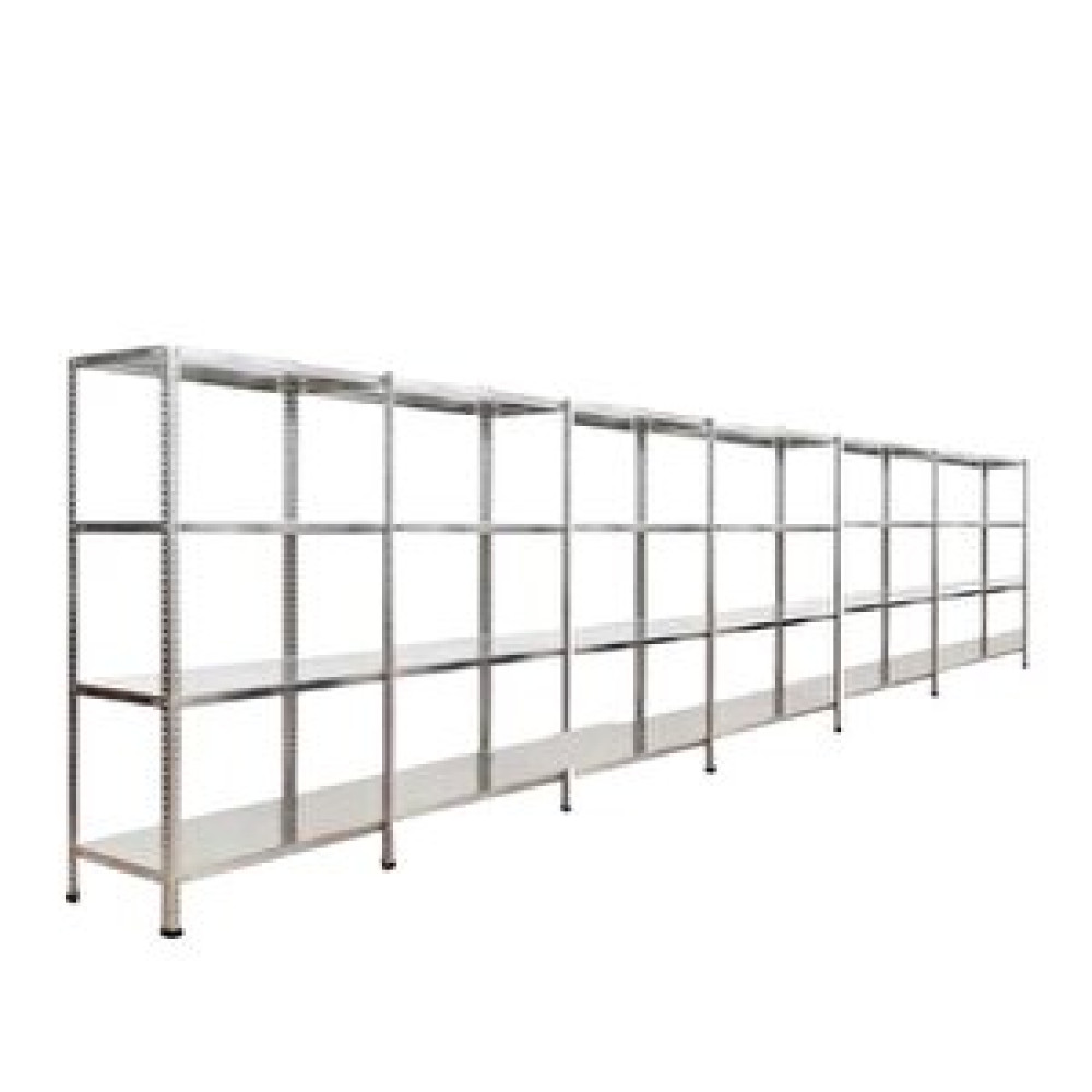 ÇelikRafBurada ®4 Katlı  6 Lı Bitişik Çelik Raf Galvaniz Raf Arşiv Rafı Depo Rafı  Kiler Rafı 43x60x150 Dx51 Kalite 43x60x150 cm İşçi Dolapları Fiyatı
