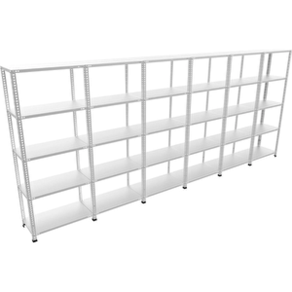 ÇelikRafBurada ®6 Katlı  5 Li Bitişik  Çelik Raf Galvaniz Raf Arşiv Rafı Depo Rafı Kiler Rafı 31x75x200 Dx51 Kalite 31x75x200 cm İşçi Dolapları Fiyatı