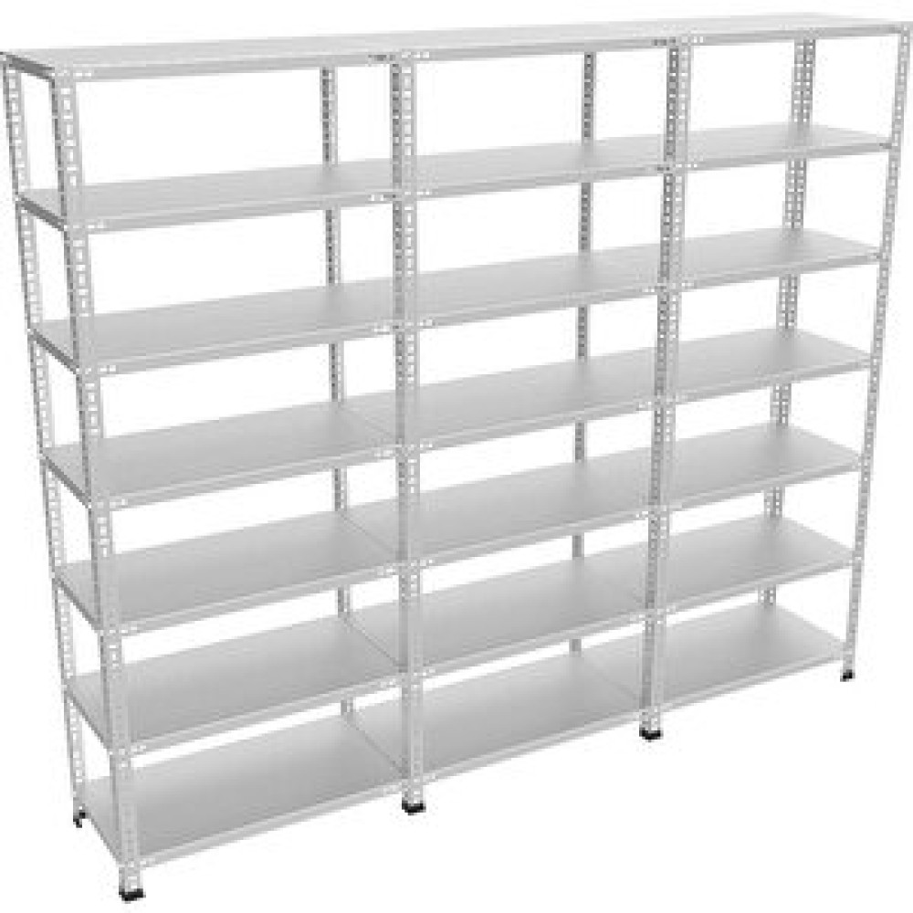 ÇelikRafBurada ®7 Katlı  3 Lü Bitişik Çelik Raf Galvaniz Raf Arşiv Rafı Depo Rafı  Kiler Rafı 31x93x200 Dx51 Kalite 31x93x200 cm İşçi Dolapları Fiyatı