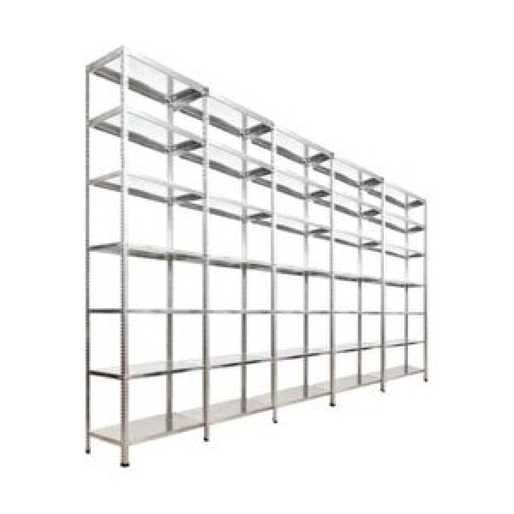ÇelikRafBurada ®7 Katlı 5 Li Bitişik Çelik Raf Galvaniz Raf Arşiv Rafı Depo Rafı Kiler Rafı 43x93x150 Dx51 Kalite 43x93x150 cm İşçi Dolapları Fiyatı