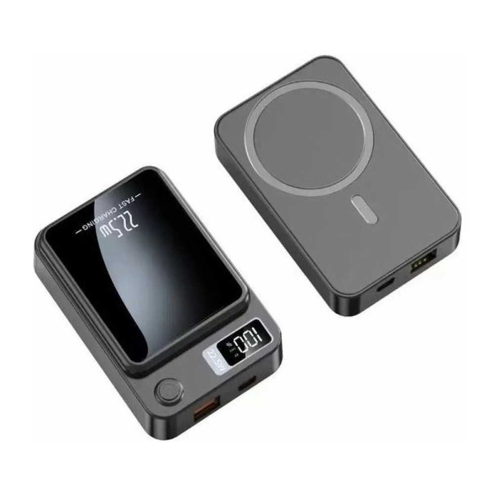 ÇELİKWORK 22.5W Hızlı Şarj 5.000 Mah Kablosuz Magsafe Wireless Powerbank LCD Gösterge 1x Usbc 1xusb - Siyah Cep Telefonu Şarj Cihazı Fiyatı