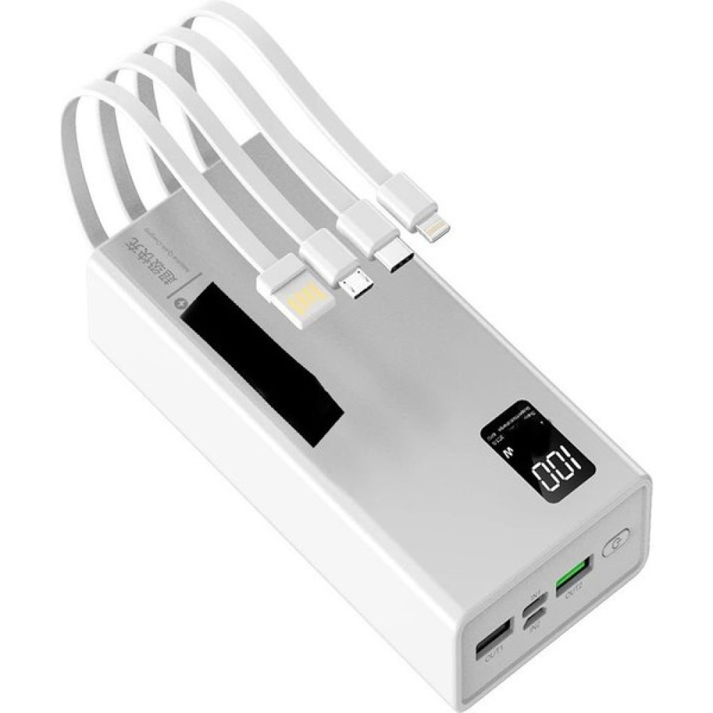 ÇELİKWORK 8in1 20.000 Mah Powerbank LCD Gösterge, 2xusb, Lcd, Usb, Mikro, Lightning, Type-C - Beyaz Taşınabilir Şarj Cihazı - Powerbank Fiyatı