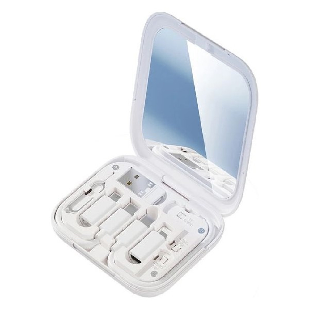 ÇELİKWORK Aynalı, Standlı 8 In 1 Çok Işlevli Type-C, Usb, Micro Lighting Port, Seyahat Seti Çevirici (Beyaz) - Beyaz Bilgisayar Çevirici ve Adaptörü Fiyatı