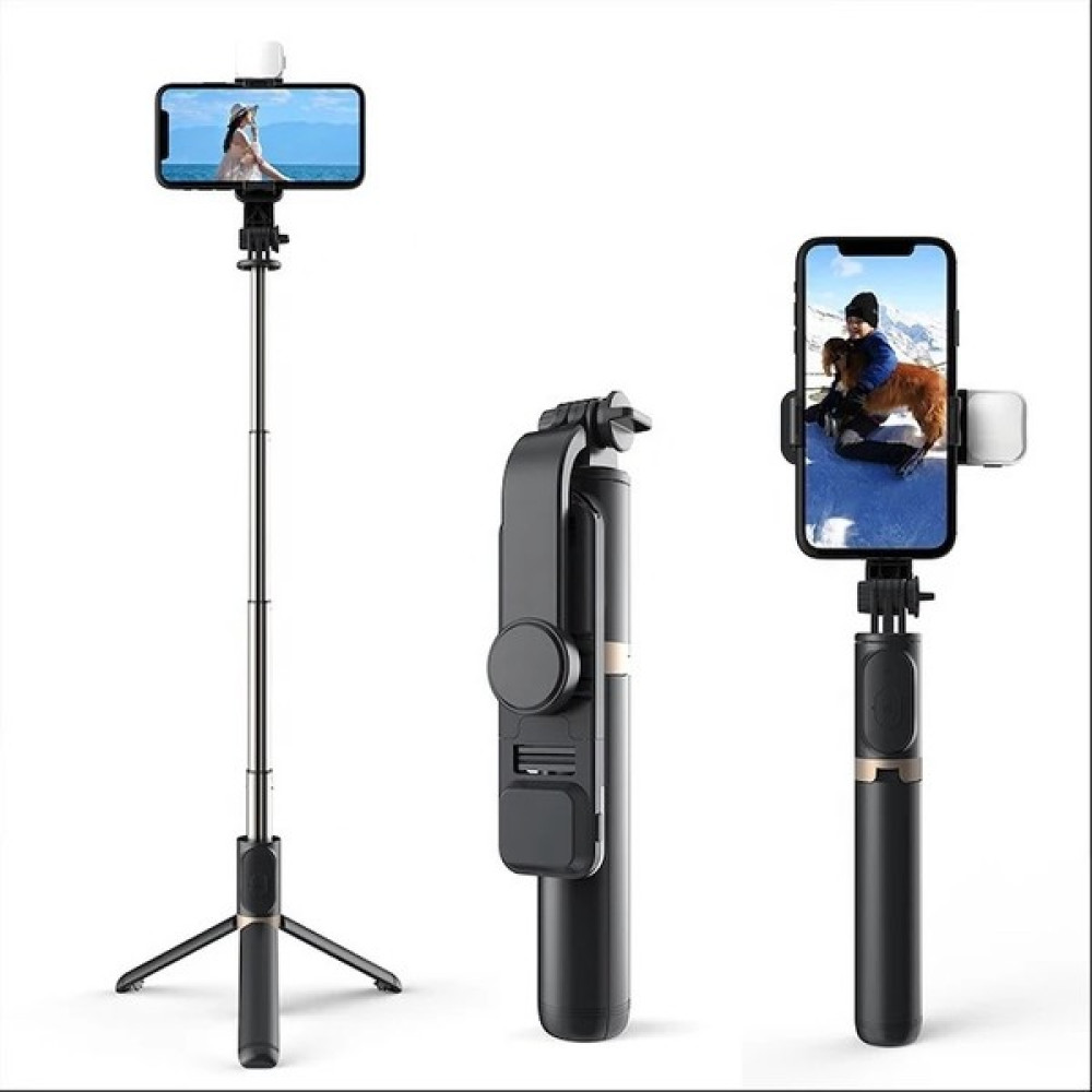 ÇELİKWORK LED Işıklı Tripod Kablosuz Selfie Çubuğu, Tripod Standı - Siyah Selfie - Özçekim Çubuğu Fiyatı