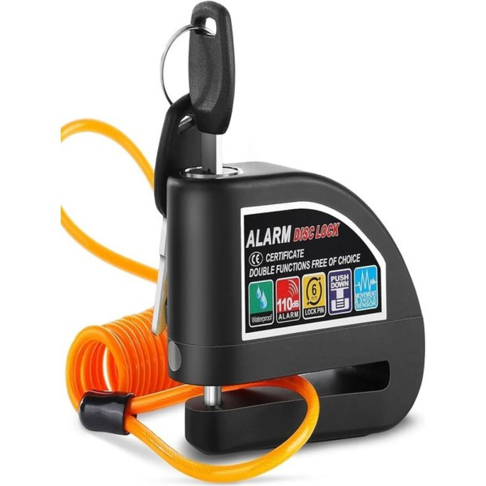 ÇELİKWORK Motosiklet Için Su Geçirmez, 120DB Alarmlı ve Halatlı Disk Kilidi Motorsiklet Kilidi - Renkli Motorsiklet Kilidi & Alarmı Fiyatı