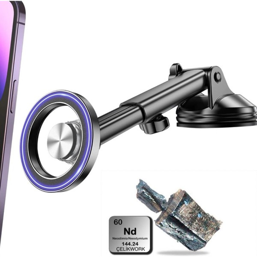 ÇELİKWORK Neodim Mıknatıs, Nadir Toprak Mıknatısı, Neodimyum Araç Içi Telefon Tutucu - Siyah Cep Telefonu Tutucu Fiyatı