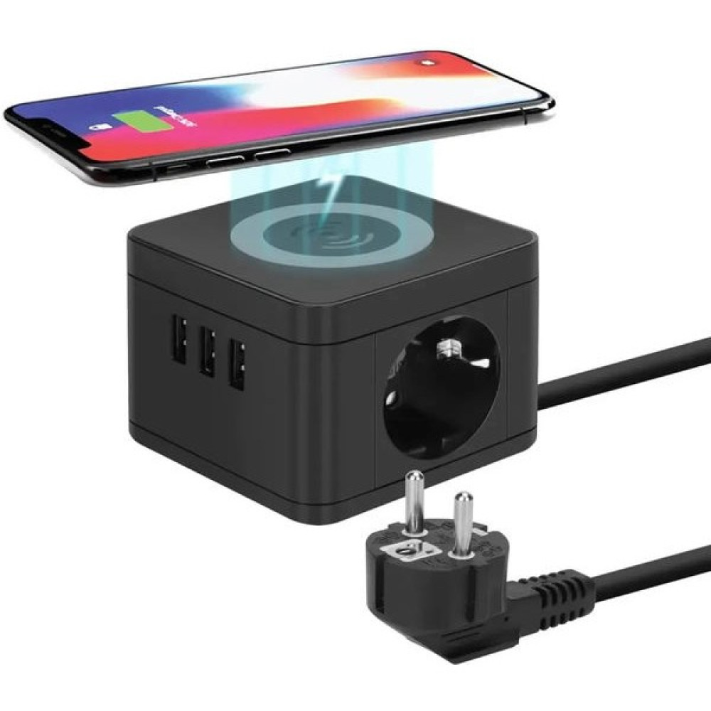 ÇELİKWORK Wireless 2li Priz, 2.4 Amper, 3xusb, 2xpriz Çoklayıcı, Lımıted Siyah Prizler Fiyatı